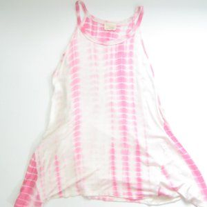 Caution to the wind tie dye high neck trapeze tank